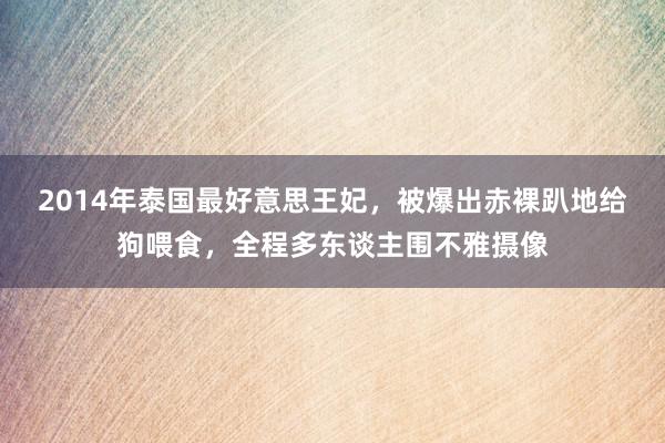 2014年泰国最好意思王妃，被爆出赤裸趴地给狗喂食，全程多东谈主围不雅摄像